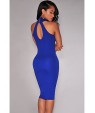 Women'sMock Neck Key-Hole Back Dress