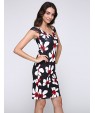 Women's Sexy Floral Bodycon Dress , V Neck Knee-length Cotton / Polyester