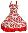 Women's Halter 50s Vintage Plus Sizes Swing Dress