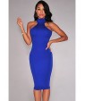 Women'sMock Neck Key-Hole Back Dress