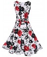 Women's Vintage/Party/Plus Sizes Flower Print 1950's Prom SwingDress (Polyester/Cotton Blends)