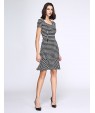 Women's Vintage / Simple Houndstooth Ruffle Slim Fishtail Plus Size / Sheath Dress,Square Neck Knee-length