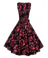 Women's Vintage/Party/Plus Sizes Flower Print 1950's Prom SwingDress (Polyester/Cotton Blends)