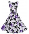 Women's Vintage/Party/Plus Sizes Flower Print 1950's Prom SwingDress (Polyester/Cotton Blends)