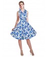  Women's 50s VTG Retro Floral Rockabilly Hepburn Pinup Cos Party Swing Dress 530