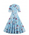 Women's Plus Size / Party/Cocktail Vintage Sheath / Swing Dress,Floral Sweetheart Knee-length ? Length